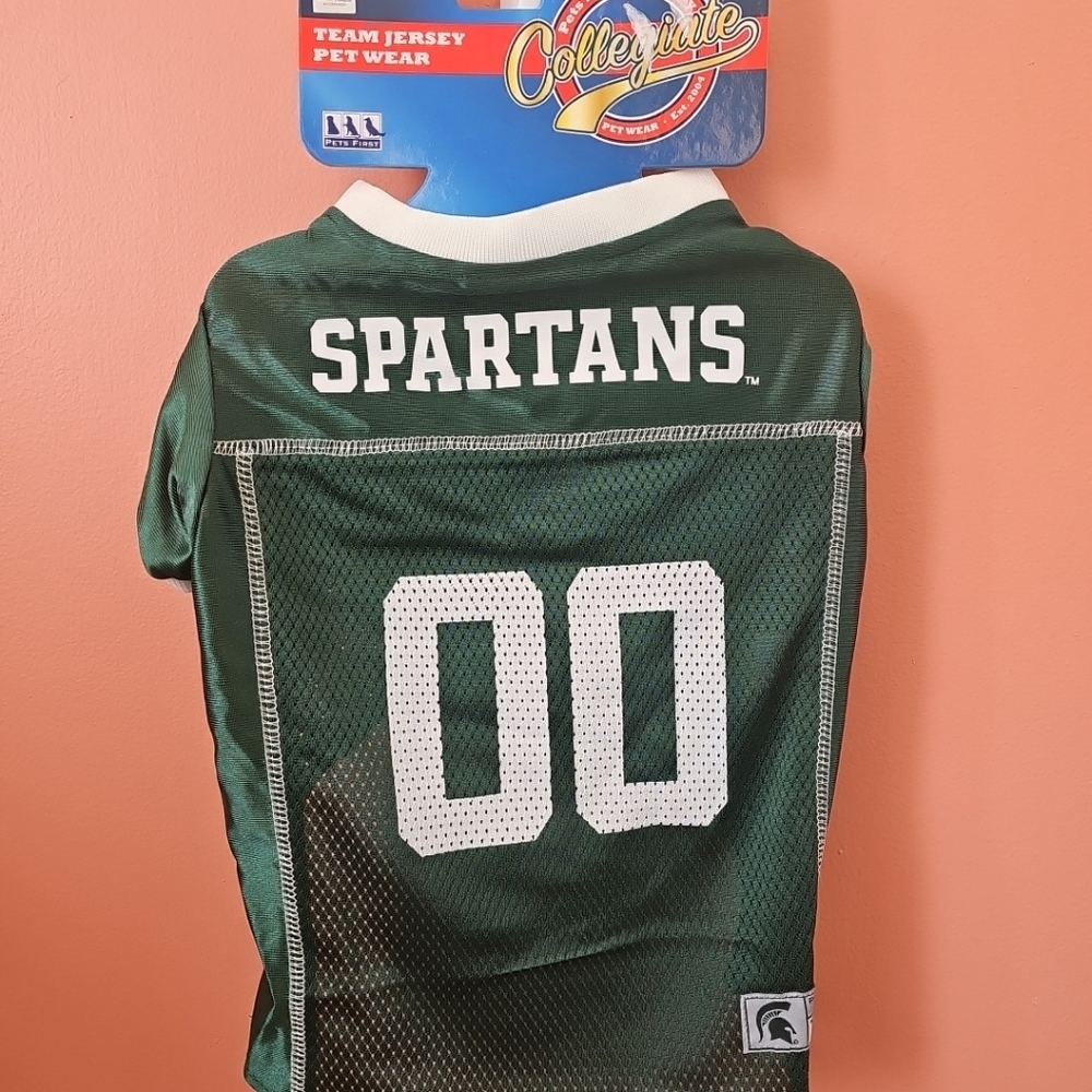 NWT Pet Dog Sz Medium Michigan State Spartans Jersey Collegiate Team Pet Wear